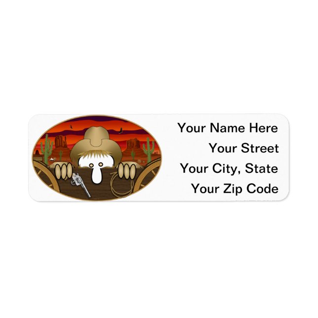 Cowboy Kilroy Address Label (Front)