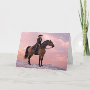 Cowboy Klaus Letterpress Thank You Card