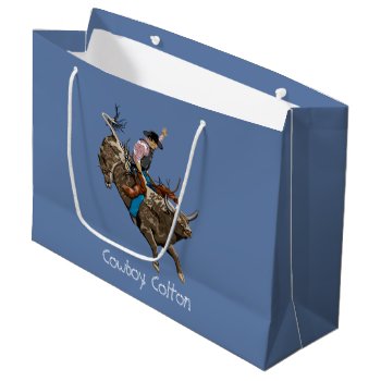 Cowboy Large Gift Bag by stickywicket at Zazzle