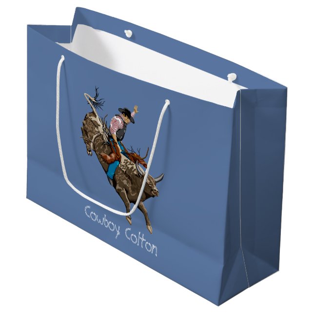 Cowboy Large Gift Bag (Front Angled)