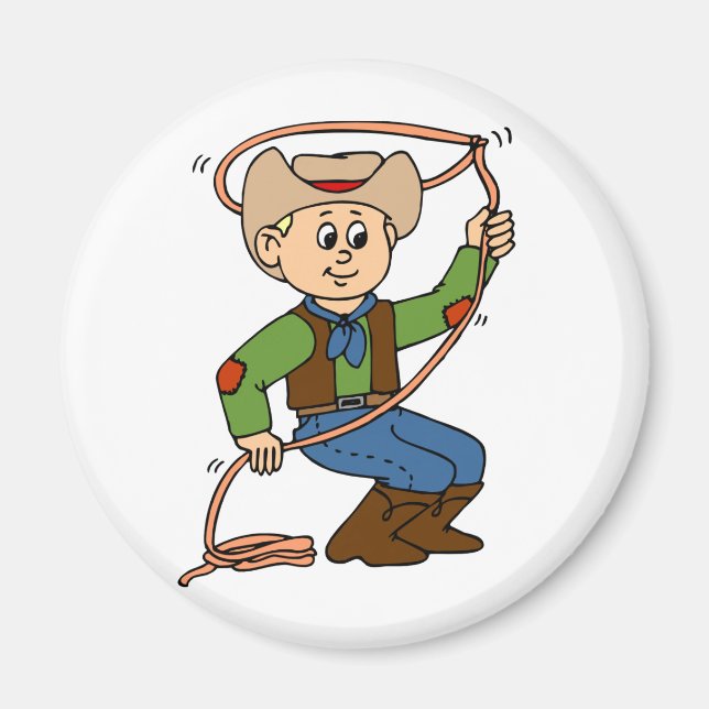 Cowboy Lasso Magnet (Front)