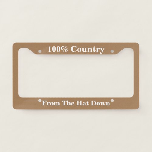 Cowboy License Plate Frame