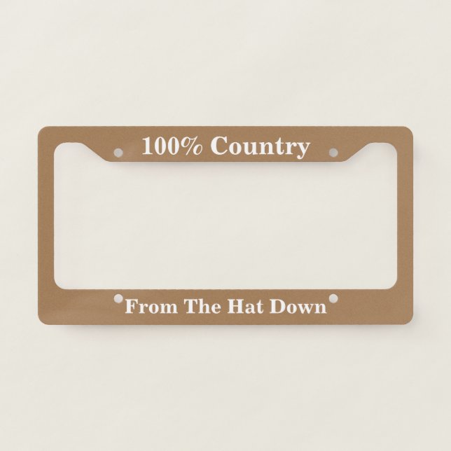 Cowboy License Plate Frame (Front)