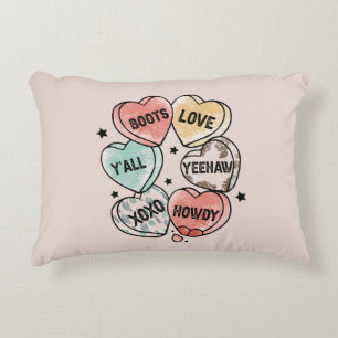 Cowboy Love - Western Hearts Accent Pillow