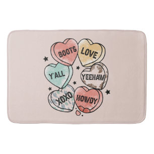 Cowboy Love - Western Hearts Bath Mat