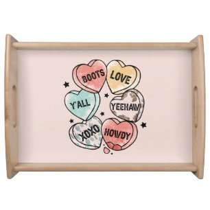 Cowboy Love - Western Hearts Serving Tray