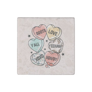 Cowboy Love - Western Hearts Stone Magnet