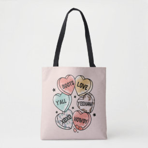Cowboy Love - Western Hearts Tote Bag