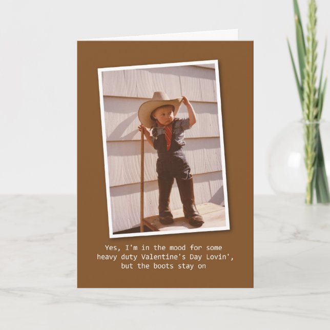 Cowboy Lovin' Valentine Holiday Card (Front)