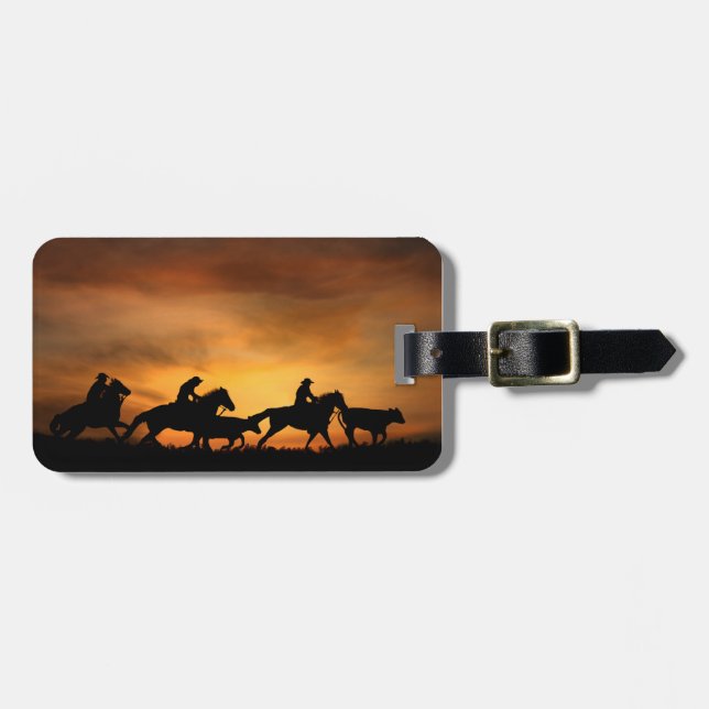 Cowboy Luggage Tags (Front Horizontal)