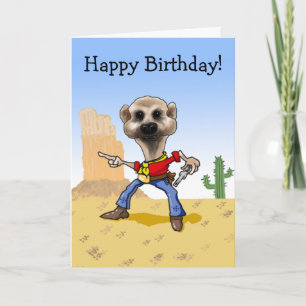 Cowboy Meerkat Card