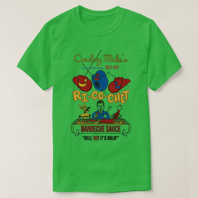 COWBOY MIKES BBQ SAUCE  T-Shirt (Design Front)