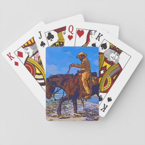 Cowboy Mounted Poker Cards