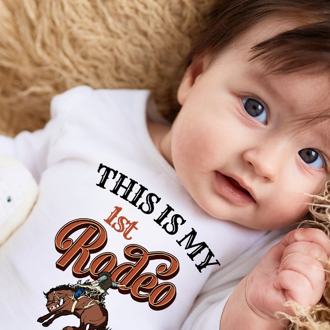 Cowboy My 1st Rodeo Baby boy first birthday  Baby T-Shirt (Creator Uploaded)