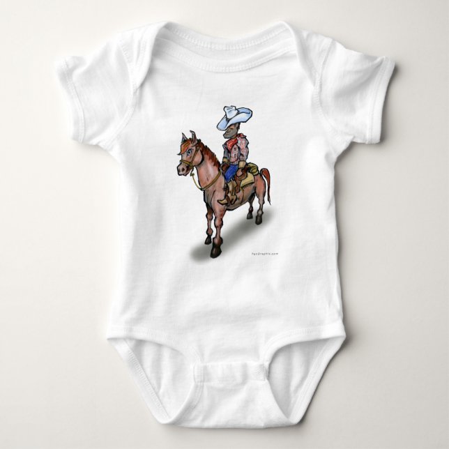 Cowboy n Horse Baby Bodysuit (Front)