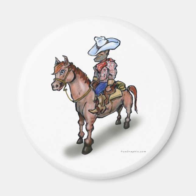 Cowboy n Horse Magnet (Front)