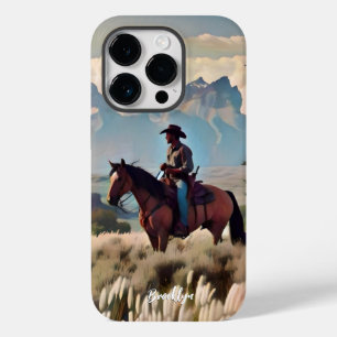 Cowboy on Bay Horse Case-Mate iPhone 14 Pro Case