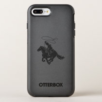 Cowboy on bucking horse running with lasso OtterBox symmetry iPhone 8 plus/7 plus case