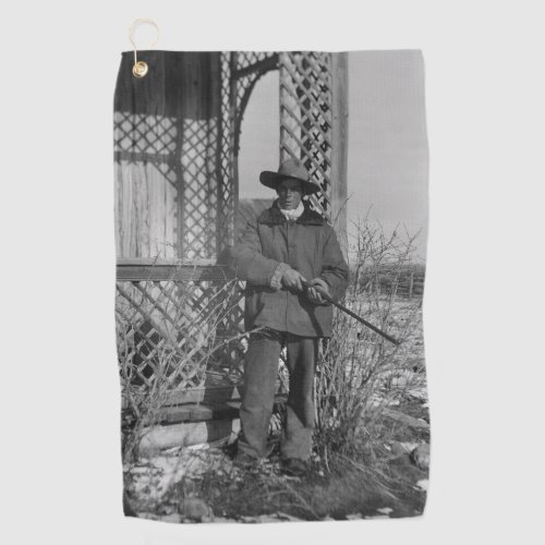 Cowboy on Canadian Old West Farm Golf Towel