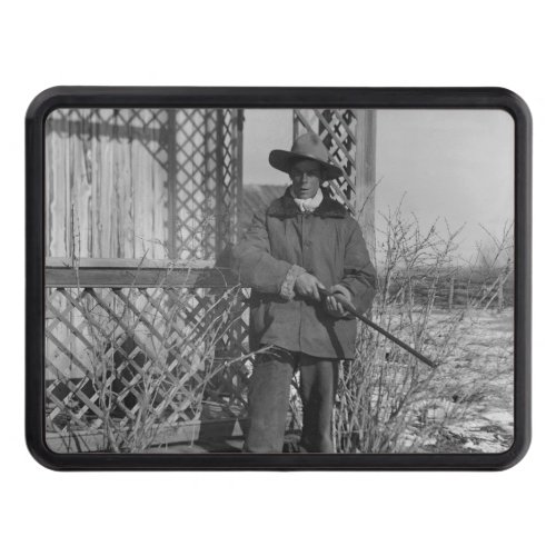 Cowboy on Canadian Old West Farm Hitch Cover