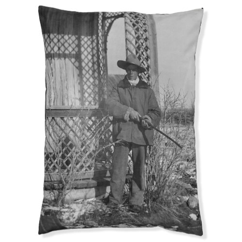 Cowboy on Canadian Old West Farm Pet Bed