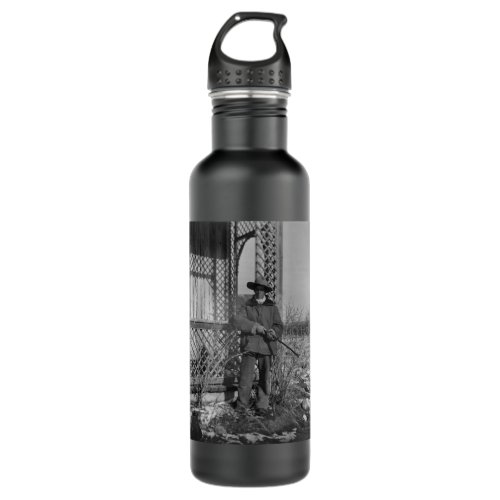 Cowboy on Canadian Old West Farm Stainless Steel Water Bottle