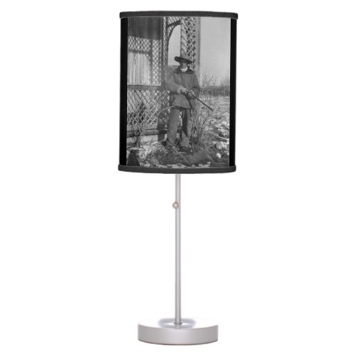 Cowboy on Canadian Old West Farm Table Lamp