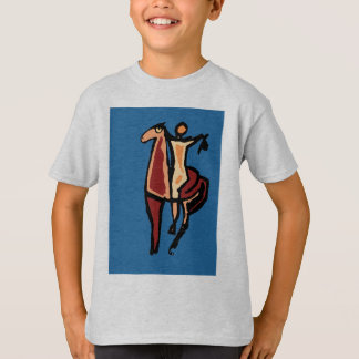 Cowboy on Horse Abstract Cubism T-Shirt