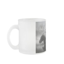 Cowboy on Horse Roping Cattle Frost Coffee Cup Mug