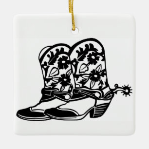 **COWBOY OR GIRL BOOTS** CHRISTMAS ORNAMENT