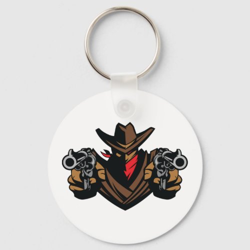 Cowboy Outlaw Keychain