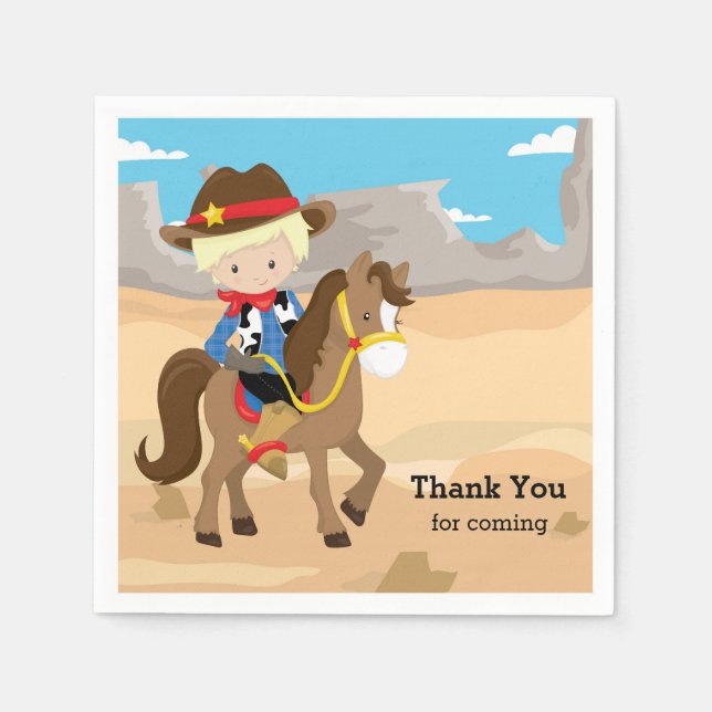 Cowboy Paper Napkins (Front)