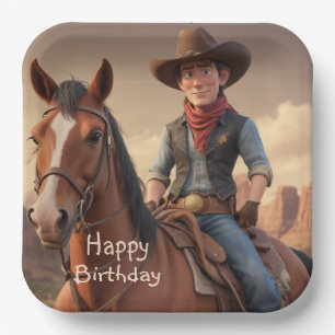 Cowboy Paper Plates