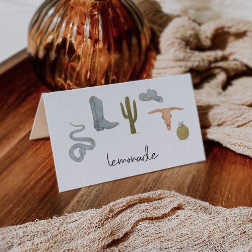 Cowboy Party Food Label Place Card