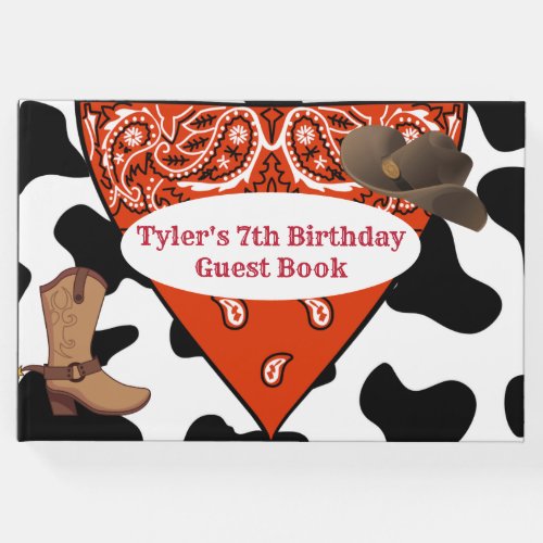 Cowboy Party Guest Book