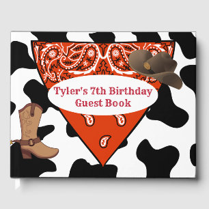 Cowboy Party Guest Book