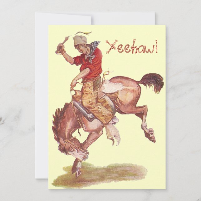 Cowboy Party Invitation (Front)