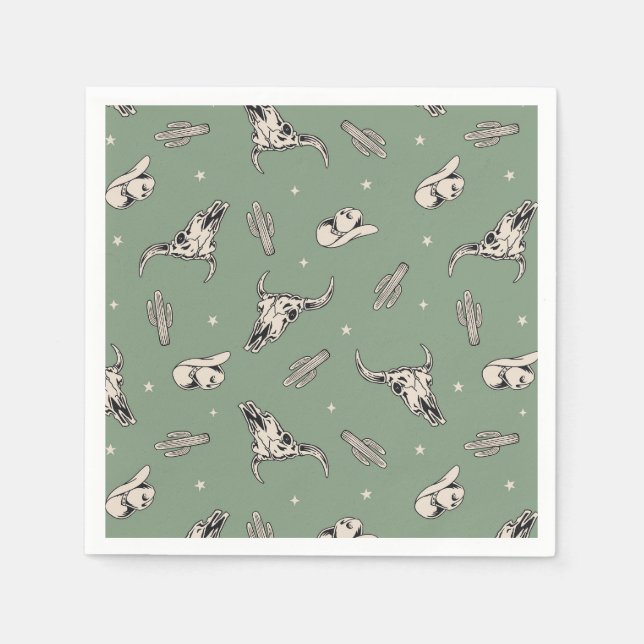 Cowboy Party Napkins | Western Party Napkins (Front)