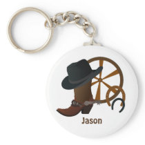 Cowboy Personalized Keychain
