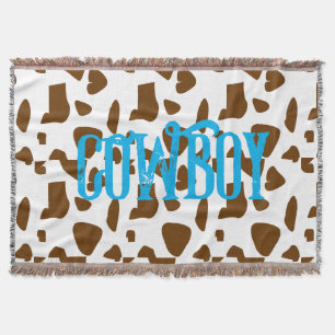 Cowboy personalized throw blanket
