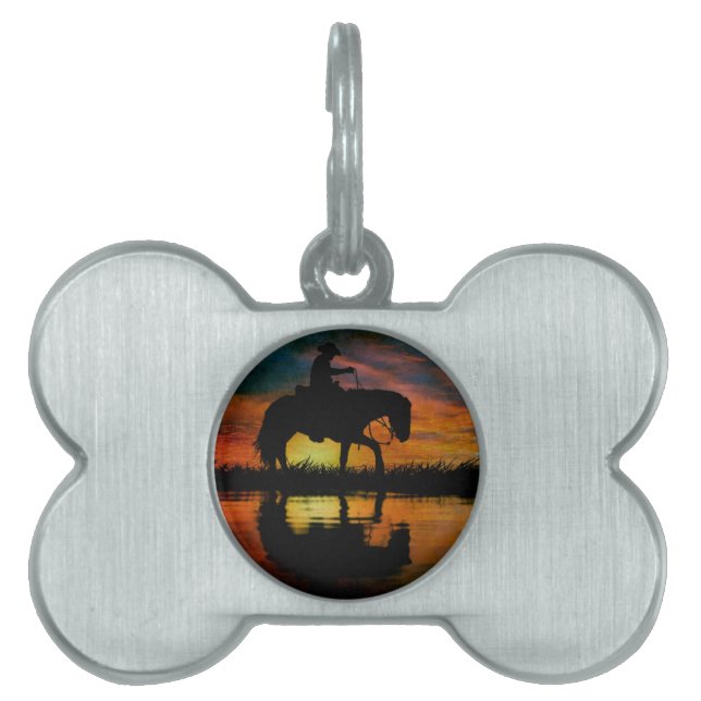 Cowboy Pet ID Tag (Front)