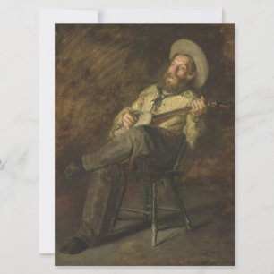 Cowboy Playing the Banjo and Singing Country Music Card