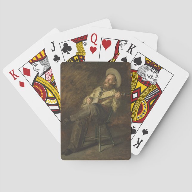Cowboy Playing the Banjo and Singing Country Music Poker Cards (Back)