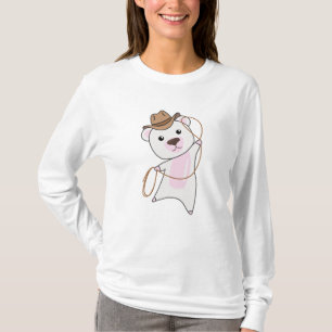 Cowboy Polar Bear Little Teddy Bear Western T-Shirt