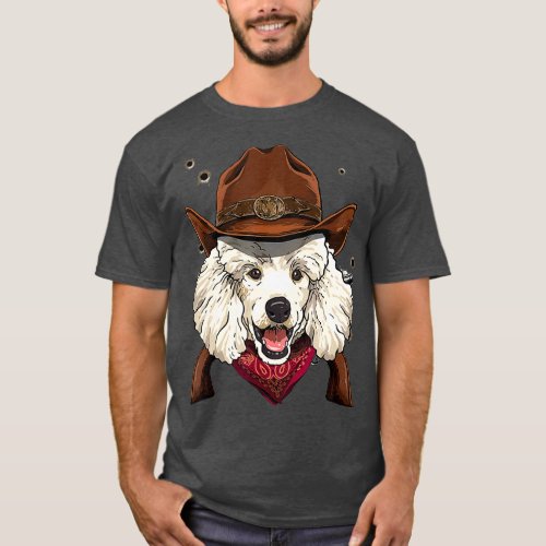 Cowboy Poodle Western Rodeo Cowboy Hat and Dog T_Shirt