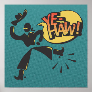 Cowboy pop art - retro poster