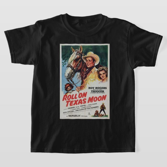 Cowboy Poster Roll On Texas Moon  T-Shirt (Laydown)