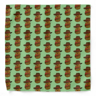 Cowboy Potato Pattern Bandana