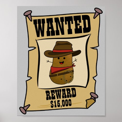 Cowboy Potato Wanted Poster