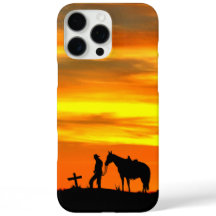 Cowboy Prayer Silhouette iPhone Case